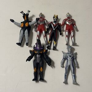 Bandai Ultraman Ultra Hero Series Zetton, Ultraman Victory, Ginga Lot Of 6